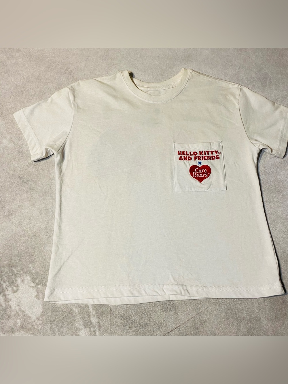 Hello Kitty & Friends x Care Bears Juniors Crop Top T-Shirt  XS Colorful Happy